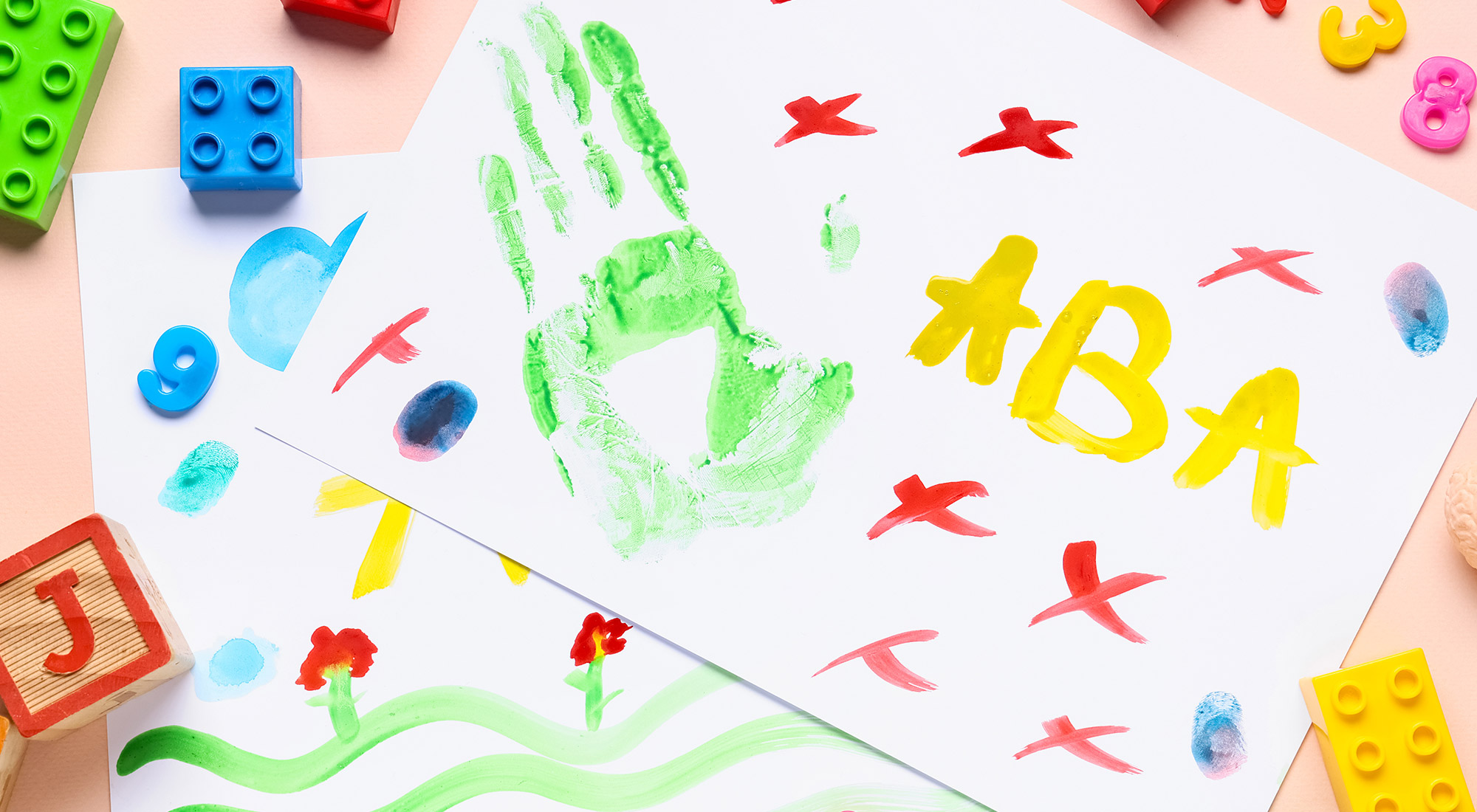 Young child participating in an age-appropriate ABA therapy session at home