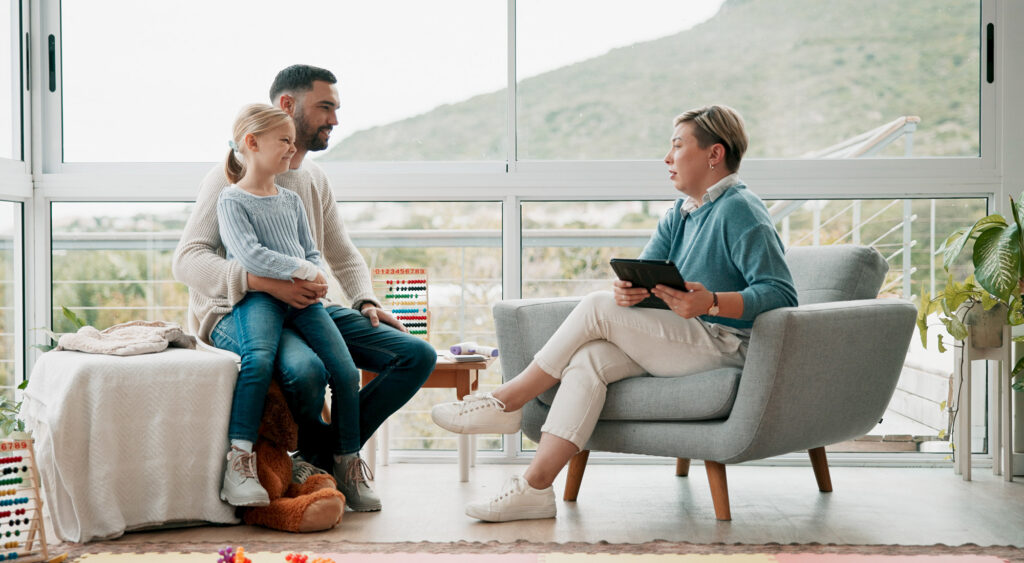 Parent reviewing autism resources and support services in Charlotte, North Carolina