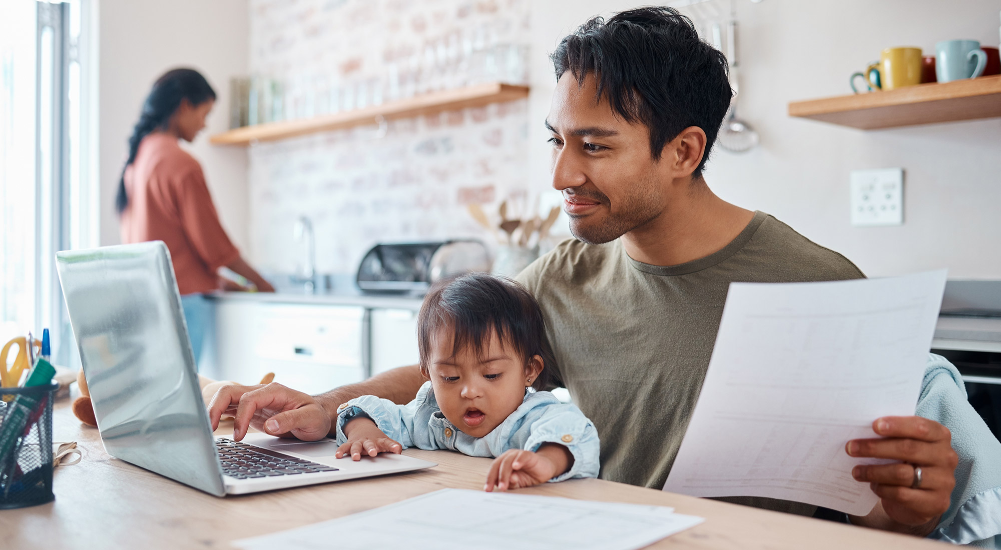 Parent reviewing NC Medicaid coverage for ABA therapy for their child